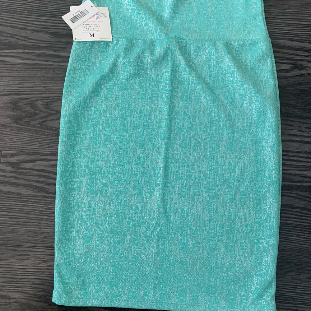 NWT Cassie skirt Lularoe teal sparkly